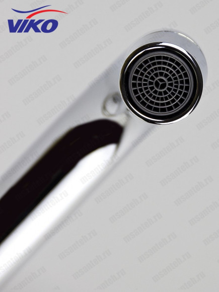 Смеситель VIKO V-1115 для ванны, излив 35см, маховики крест керамика, переключатель картриджный