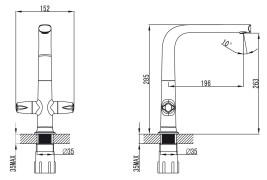 Смеситель KAISER 17133 Topaz для кухни 