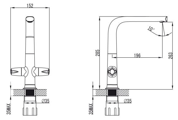 Смеситель KAISER 17133 Topaz для кухни Смеситель KAISER 17133 Topaz для кухни