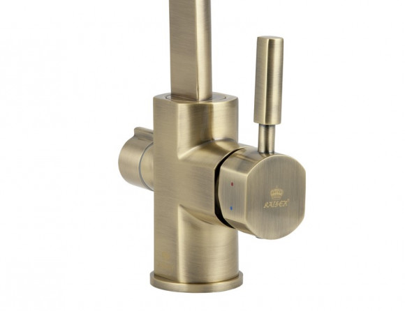 Смеситель KAISER 40144-3 Decor для кухни с краном для питьевой воды, бронза