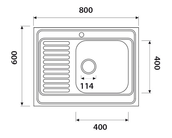 Мойка KAISER KSS-8060R из нержавейки