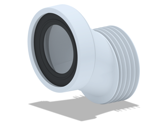 Эксцентрик АНИ Пласт W0420 жесткий для унитаза 40мм для ЧУГУННЫХ труб