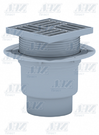 Трап АНИ Пласт TQ1712 Ø100 верт. вып., решетка нерж/сталь 15 х15 15D110R-M