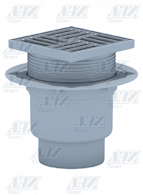 Трап АНИ Пласт TQ1712 Ø100 верт. вып., решетка нерж/сталь 15 х15 15D110R-M