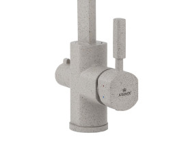 Смеситель KAISER 40144-4 Decor для кухни, с краном для питьевой воды, песочный мрамор
