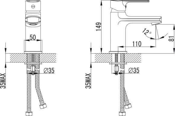 Смеситель KAISER 56011 Oval для раковины Смеситель KAISER 56011 Oval для раковины