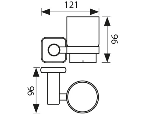 Держатель KAISER KH-1705 Vera стакана, к стене