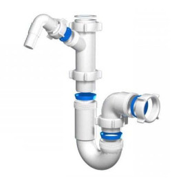 Сифон АНИ Пласт D1020 1-1/2"х40 прямоточный с носиком БЕЗ выпуска