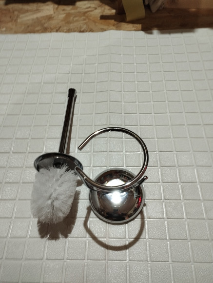 Уценка 1 Ёршик VIKO V-162 Square напольный, нержавеющая сталь, стекло, хром