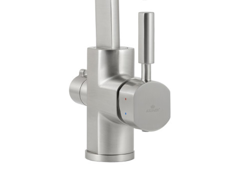 Смеситель KAISER 40144-5 Decor для кухни, с краном для питьевой воды, серебро