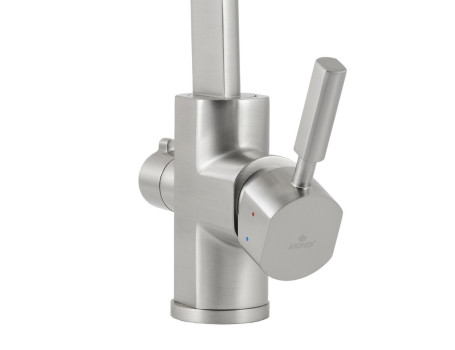 Смеситель KAISER 40144-5 Decor для кухни, с краном для питьевой воды, серебро