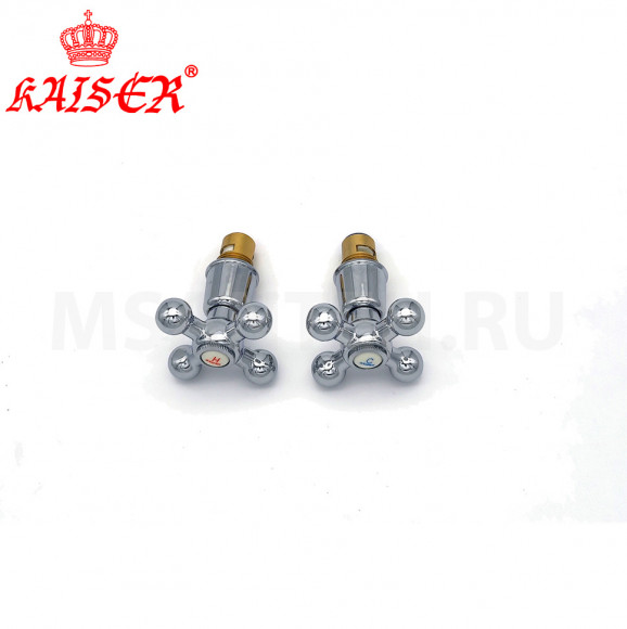 Маховик KAISER 7500 крест с кран-буксой с юбкой (пара)