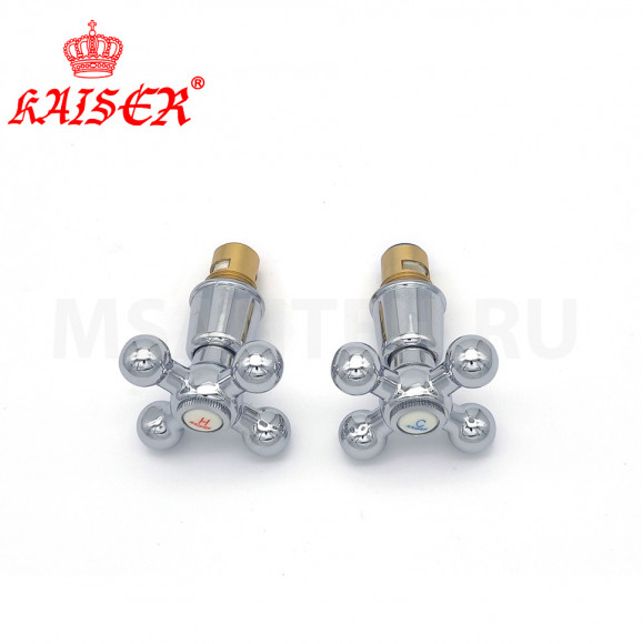 Маховик KAISER 7500 крест с кран-буксой с юбкой (пара)