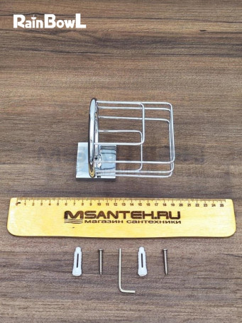 Держатель Rainbowl LONG "Сетка" для освежителя воздуха настенный 2732 хром