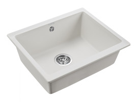 Мойка кварцевая GERA, PM205546-WH, белый, 555х460, подст. мон. Paulmark