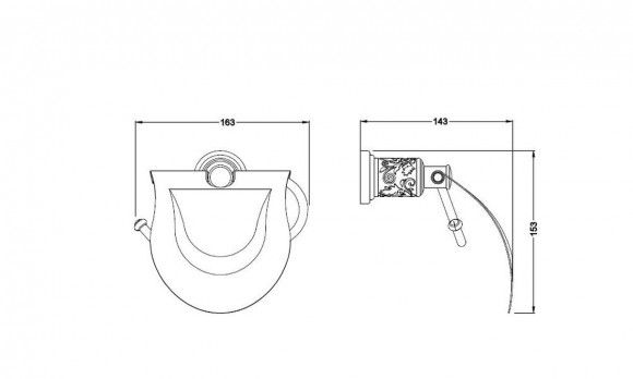 Бумагодержатель SCHEIN 7065026 с крышкой