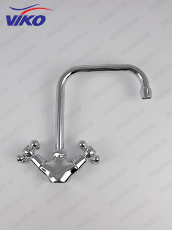 Смеситель VIKO V-1213 Ёлка для кухни, маховики крест керамика