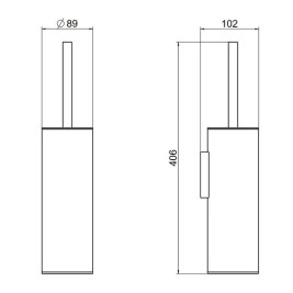 Ерш для унитаза SCHEIN к стене черный (9364MB)
