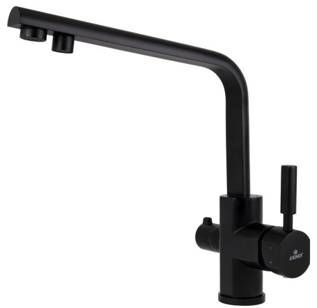 Смеситель KAISER 40144-9 Decor для кухни, с краном для питьевой воды, черный матовый