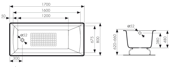 КВ-1805 Ванна KAISER чугунная