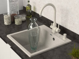 Мойка кварцевая PRAKTISCH, PM105152-BE, бежевый, 510х520, Paulmark