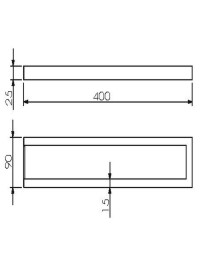 Полотенцедержатель 40 см Langberger хромированный к стене двойной 30008A