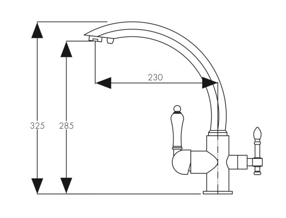 Смеситель KAISER 31244 Vincent для кухни, с краном для питьевой воды, хром Смеситель KAISER 31244 Vincent для кухни, с краном для питьевой воды, хром