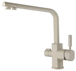 Смеситель KAISER 40144-7 ORA Decor для кухни, с краном для питьевой воды, бежевый мрамор