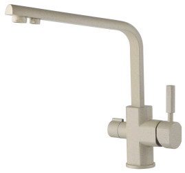 Смеситель KAISER 40144-7 ORA Decor для кухни, с краном для питьевой воды, бежевый мрамор