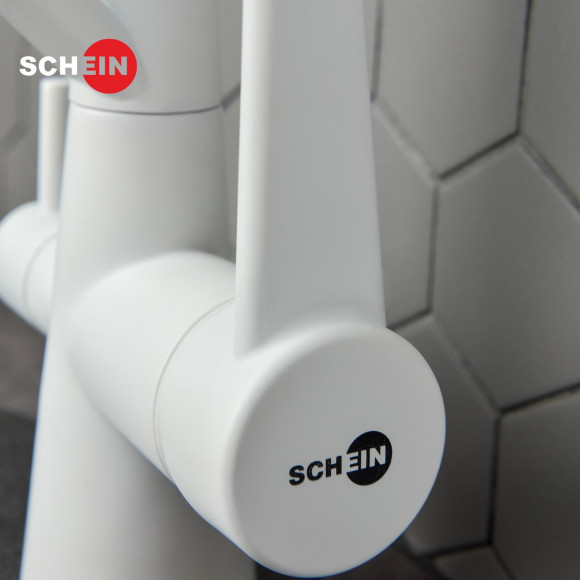 Смеситель SCHEIN 8684-WP для кухни с мягким изливом и подключением фильтра, белый
