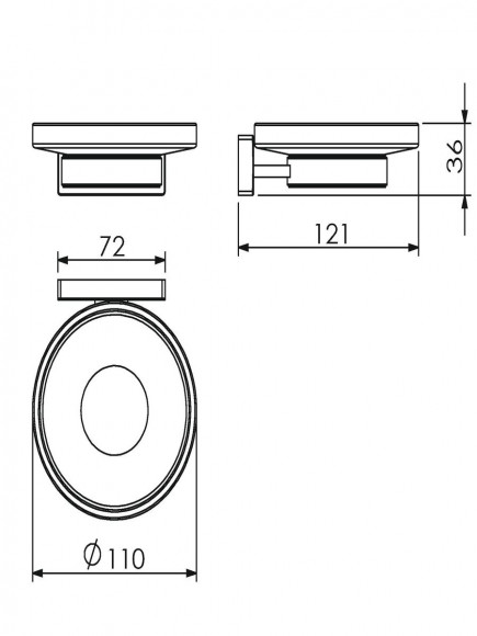 Мыльница Langberger 10915A к стене керамика