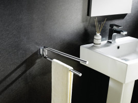 Полотенцедержатель Langberger хромированный к стене двойной поворотный 11808E