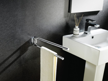 Полотенцедержатель Langberger хромированный к стене двойной поворотный 11808E