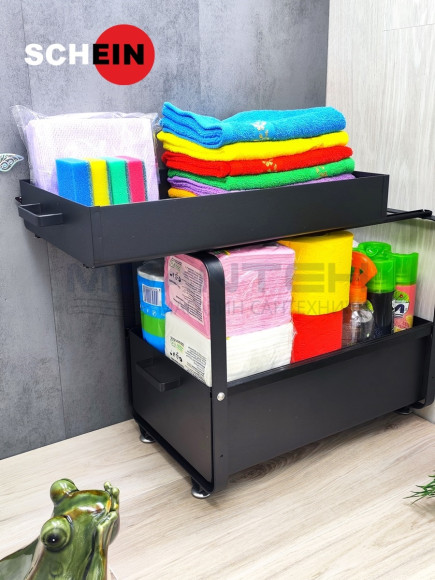 Органайзер SCHEIN HD0073-BL двухэтажный выдвижной черный