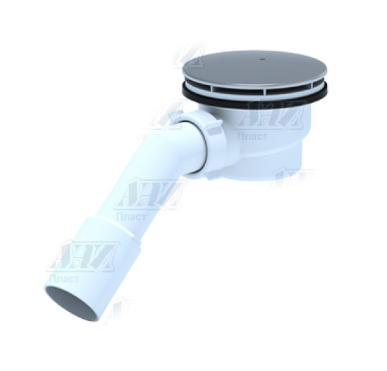 Е321С Сифон Ани 1-1/2"х90, для душ/поддона h65, с пер. тр.45 40*50, хром