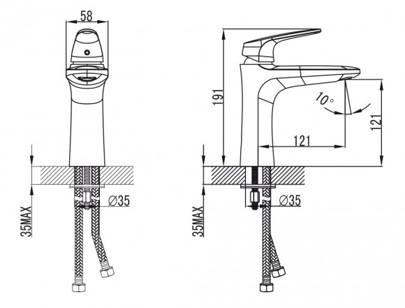 Смеситель KAISER 18111 Leon для раковины
