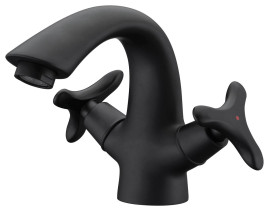 Смеситель KAISER 57011-2 Trio для раковины, черный матовый