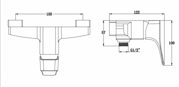 Смеситель KAISER 76077 Clever для душа Смеситель KAISER 76077 Clever для душа