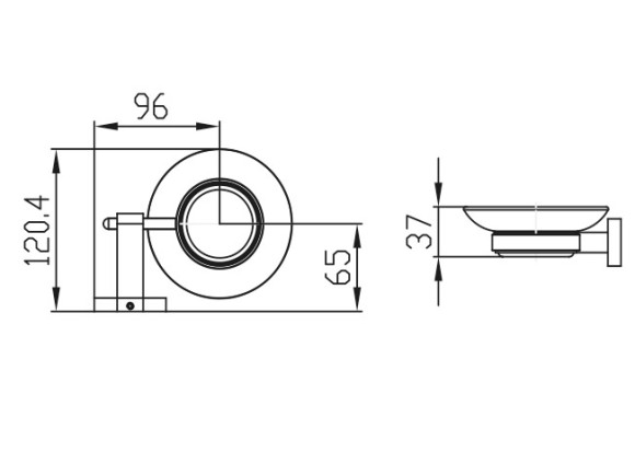 Мыльница KAISER KH-2013 Gerade, к стене