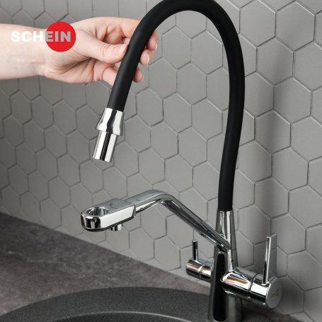 Смеситель SCHEIN 8684-CP для кухни с мягким изливом и подключением фильтра, хром
