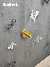 Крючок Rainbowl LONG для ванной 2227-8G одинарный золото матовый