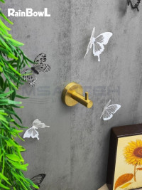 Крючок Rainbowl LONG для ванной 2227-8G одинарный золото матовый