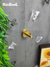 Крючок Rainbowl LONG для ванной 2227-8G одинарный золото матовый