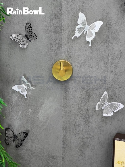 Крючок Rainbowl LONG для ванной 2227-8G одинарный золото матовый