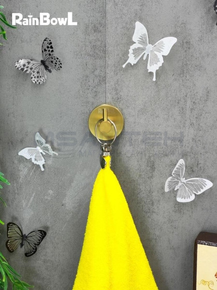 Крючок Rainbowl LONG для ванной 2227-8G одинарный золото матовый