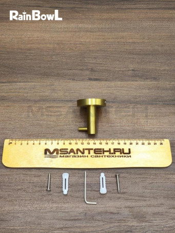 Крючок Rainbowl LONG для ванной 2227-8G одинарный золото матовый