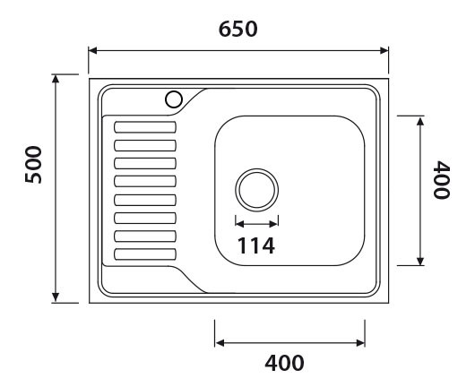 Уценка 1 KSS-6550R Мойка из нержавейки KAISER Уценка 1 KSS-6550R Мойка из нержавейки KAISER