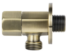 Кран KAISER 256 угловой 1/2х1/2 Bronze