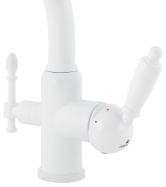 Смеситель KAISER 31244-10 Vincent для кухни, с краном для питьевой воды, белый глянц