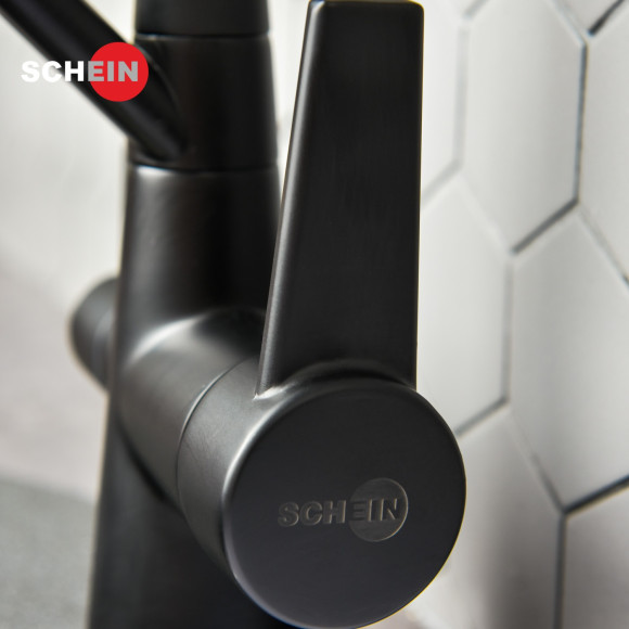 Смеситель SCHEIN 8684-BPдля кухни с мягким изливом и подключением фильтра, черный